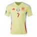 Maillot de foot Espagne Alvaro Morata #7 Extérieur vêtements Europe 2024 Manches Courtes